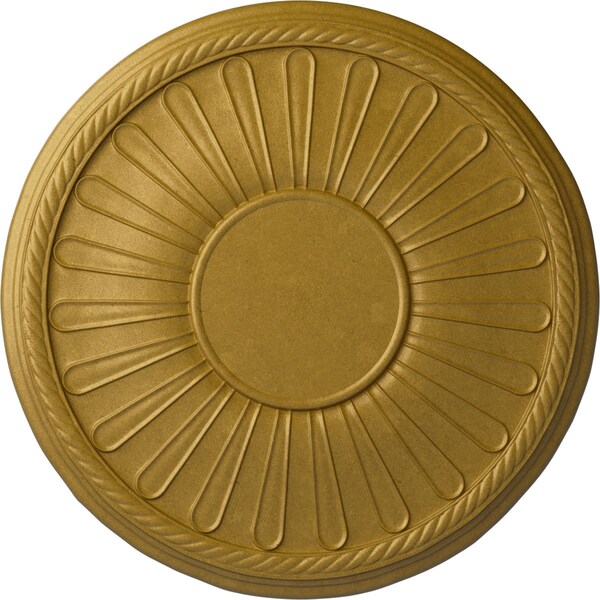 Ekena Millwork Leandros Ceiling Medallion (Fits Canopies up to 6 3/8"), 19 7/8"OD x 1 1/4"P, Pharaohs Gold CM22LNPGS - main